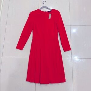 J Crew ponte knit pleated dress